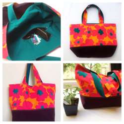 Cephalopods Ink-orporated Tote_Orange Flower compilation